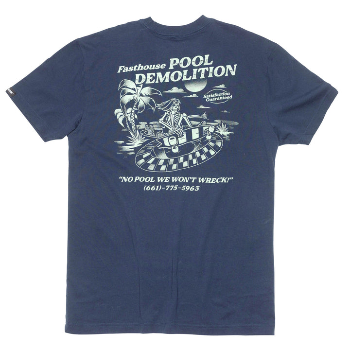 Fasthouse Demolition SS Tee Navy - Rear View