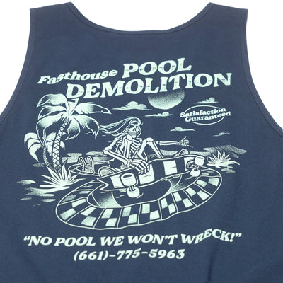 Fasthouse Demolition Tank Navy - Close-Up of Graphic on Rear