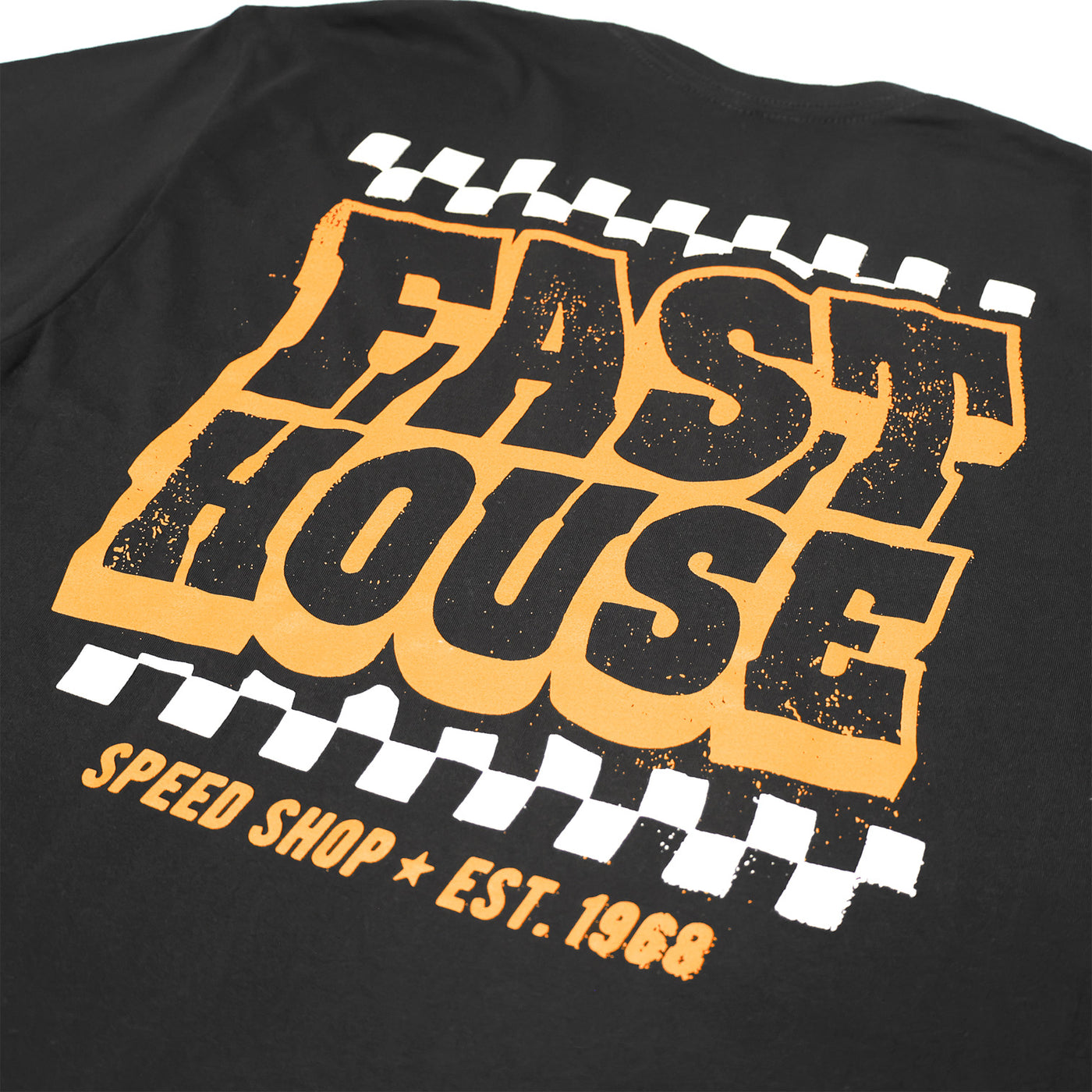 Fasthouse Drive-In SS Tee Black - Close-Up of Graphic on Back