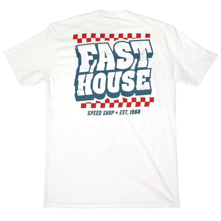 Fasthouse Drive-In SS Tee Red/White/Blue - Rear View