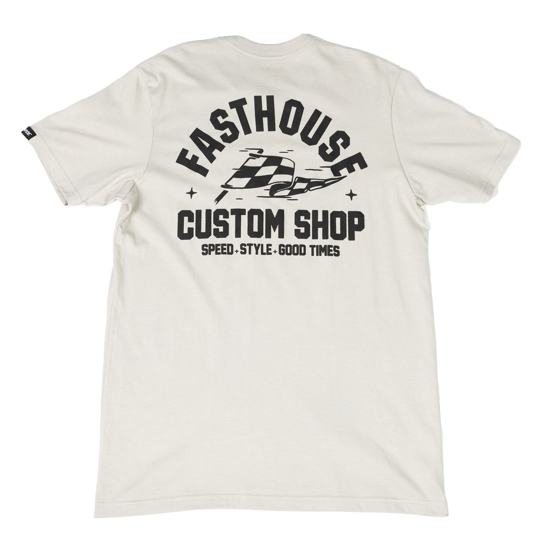 Fasthouse Dispatch SS Tee Light Gray - Rear View