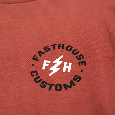 Fasthouse Easy Rider Long Sleeve Tee Paprika - Close-Up of Graphic on Front