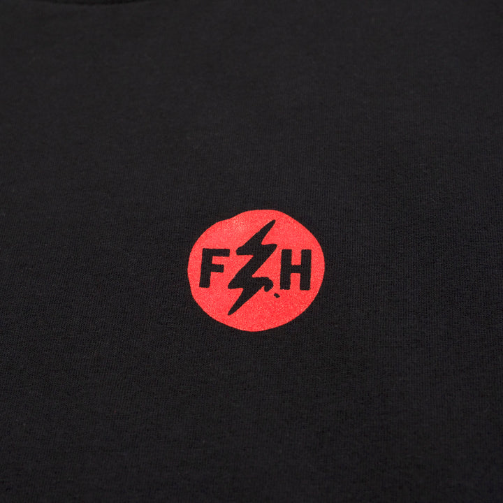 Fasthouse Eleanor Tee Black - Close-Up of Graphic on Front