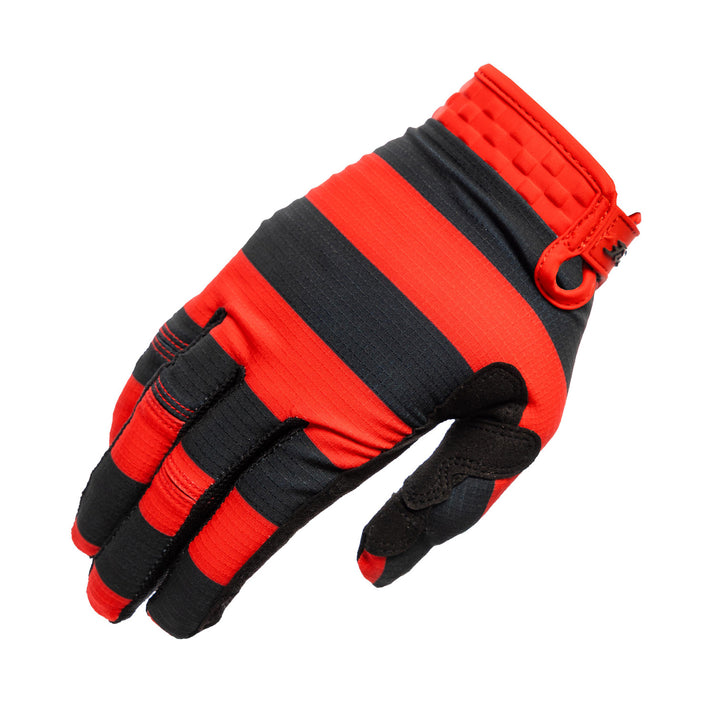 Fasthouse Elrod Ether Gloves Red/Jester Red - Back of Right Hand View