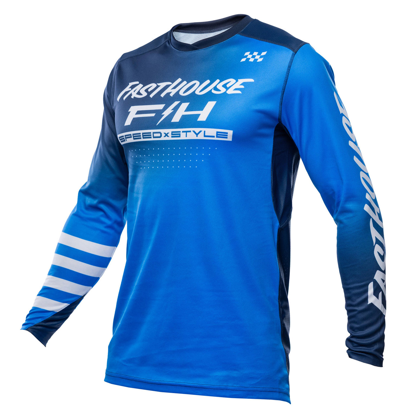 Fasthouse Elrod Ether Jersey Electric Blue/Navy - Front View