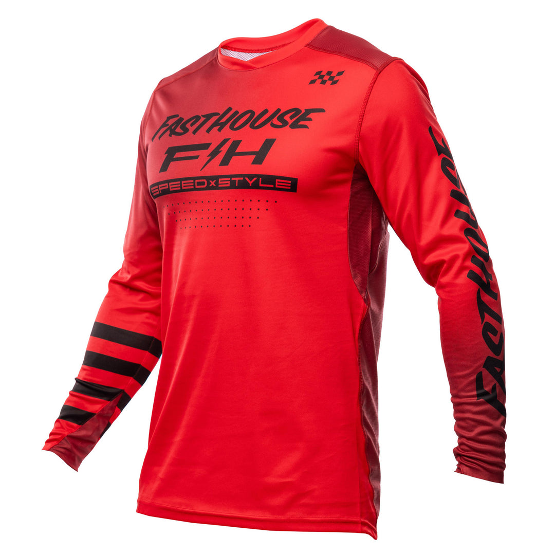 Fasthouse Elrod Ether Jersey Red/Jester Red - Front View