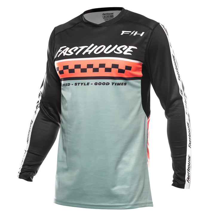 Fasthouse Elrod Formula Jersey Oceanic Mint/Hyper Coral - Front View