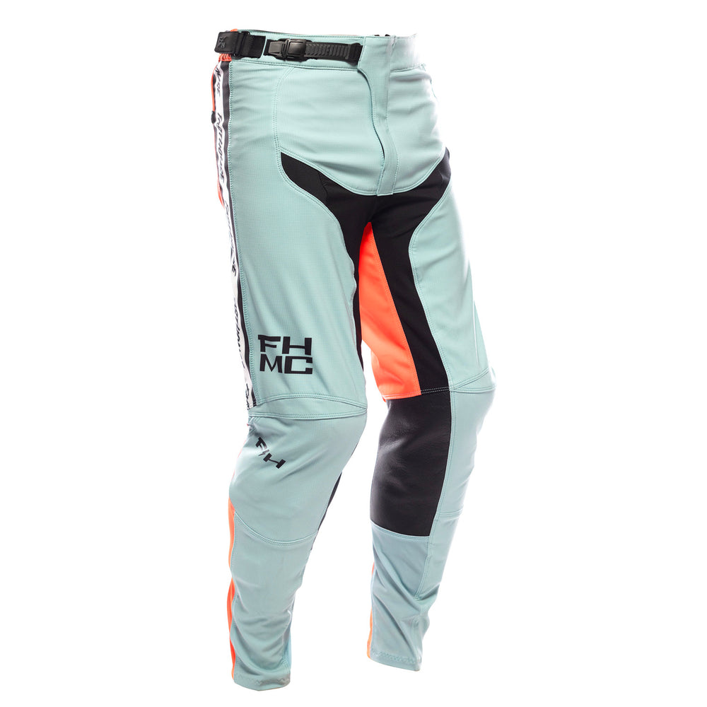 Fasthouse Elrod Formula Pants Oceanic Mint/Hyper Coral - Front Right Side View
