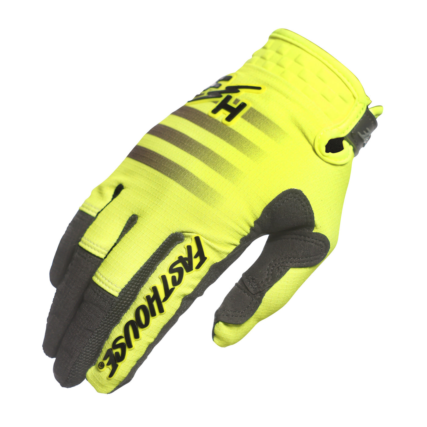 Fasthouse Elrod Hypersonic Gloves Hi-Viz - Back of Right Hand View