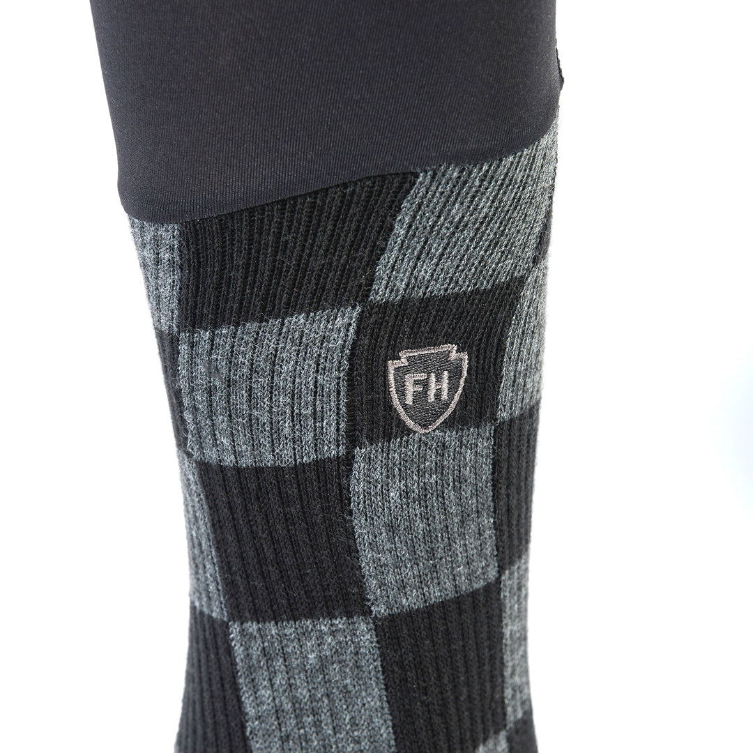 Fasthouse Elrod Legacy Knee Brace Sock Black - Close-up of Logo