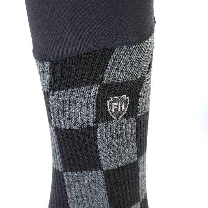Fasthouse Elrod Legacy Knee Brace Sock Black - Close-up of Logo