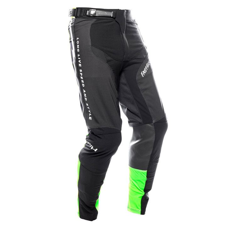 Fasthouse Elrod Nitro Pants Black Neon - Front Right Side View