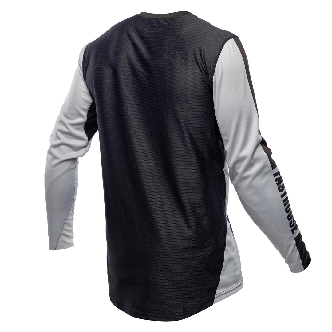 Fasthouse Elrod Storm Jersey Fog/Black - Rear View