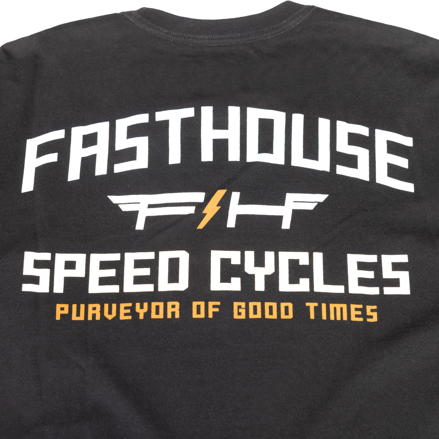 Fasthouse Elevate SS Tee Black - Close-Up of Graphics on Back
