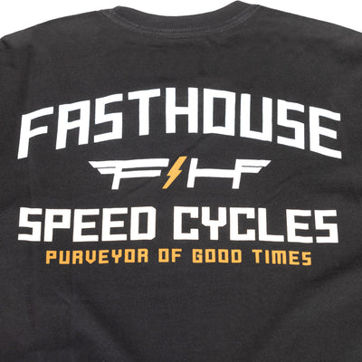 Fasthouse Elevate SS Tee Black - Close-Up of Graphics on Back