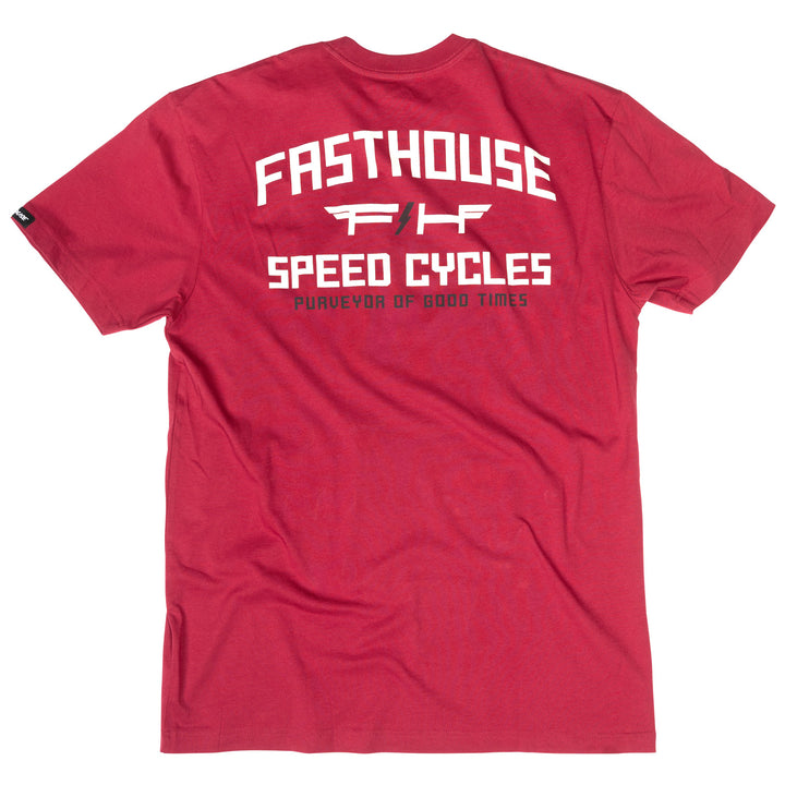 Fasthouse Elevate SS Tee Cardinal - Rear View