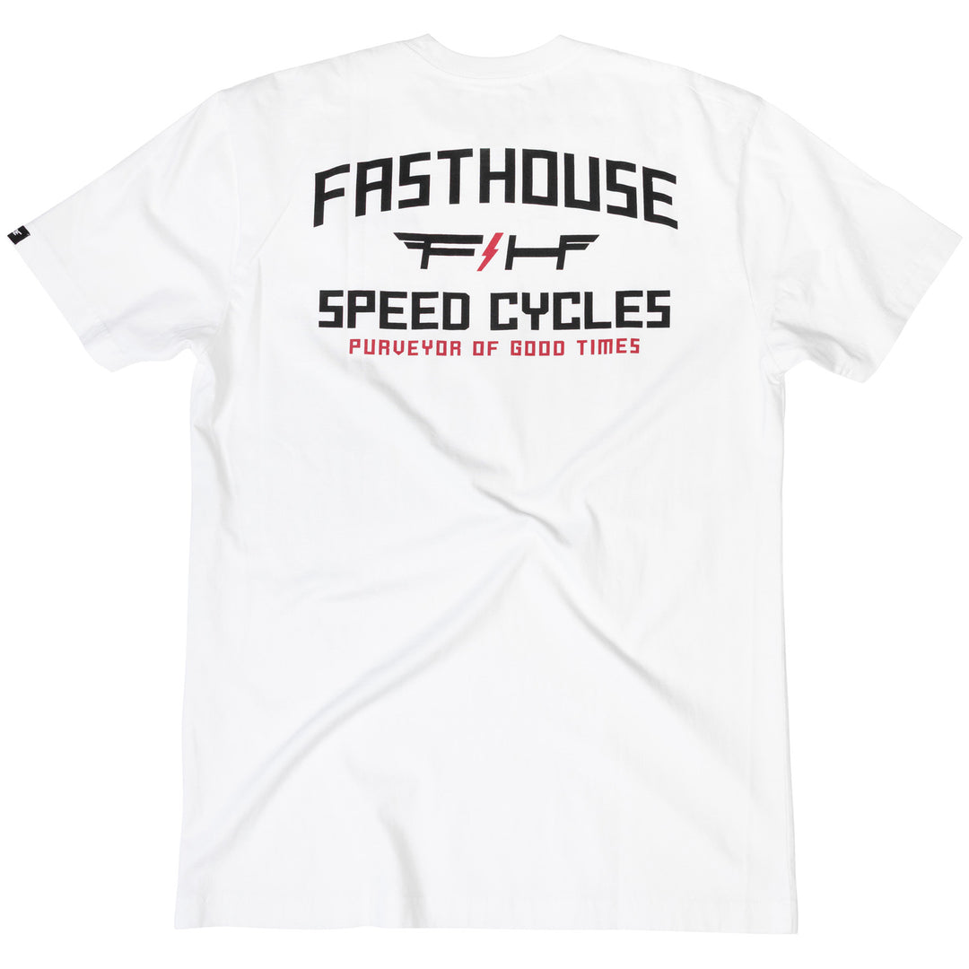 Fasthouse Elevate SS Tee White - Rear View