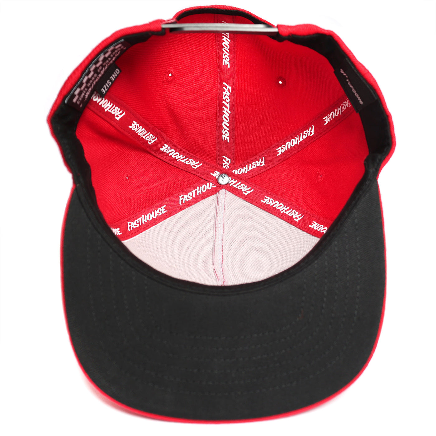 Fasthouse Essential Hat Red - Bottom Up View