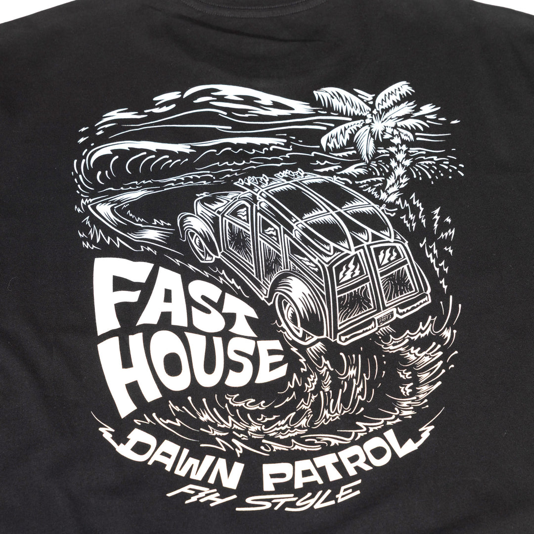 Fasthouse Explorer SS Tee Black - Close-Up of Graphic on Back