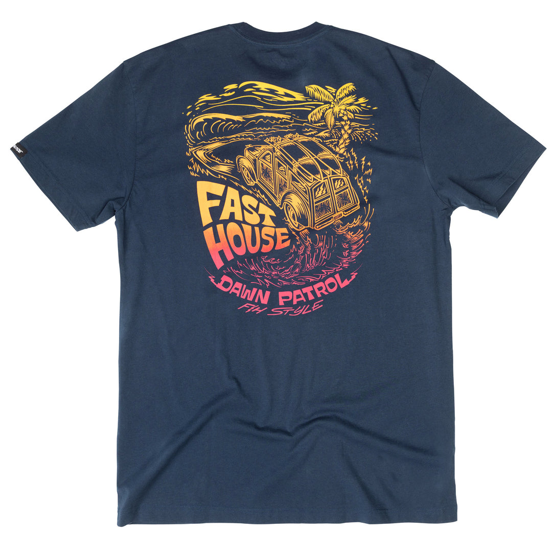 Fasthouse Explorer SS Tee Navy - Rear View