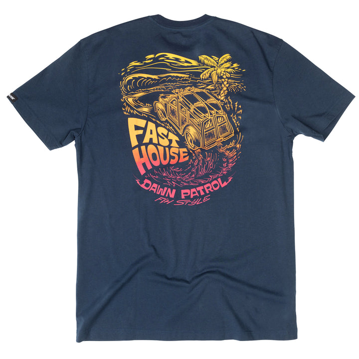 Fasthouse Explorer SS Tee Navy - Rear View