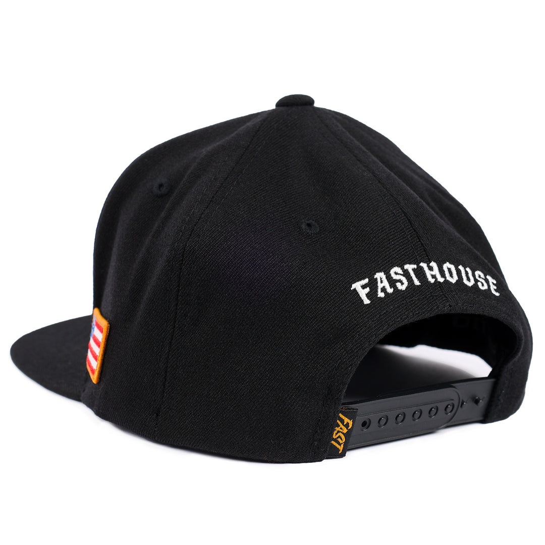Fasthouse Fallen Hat Black - Rear Side View