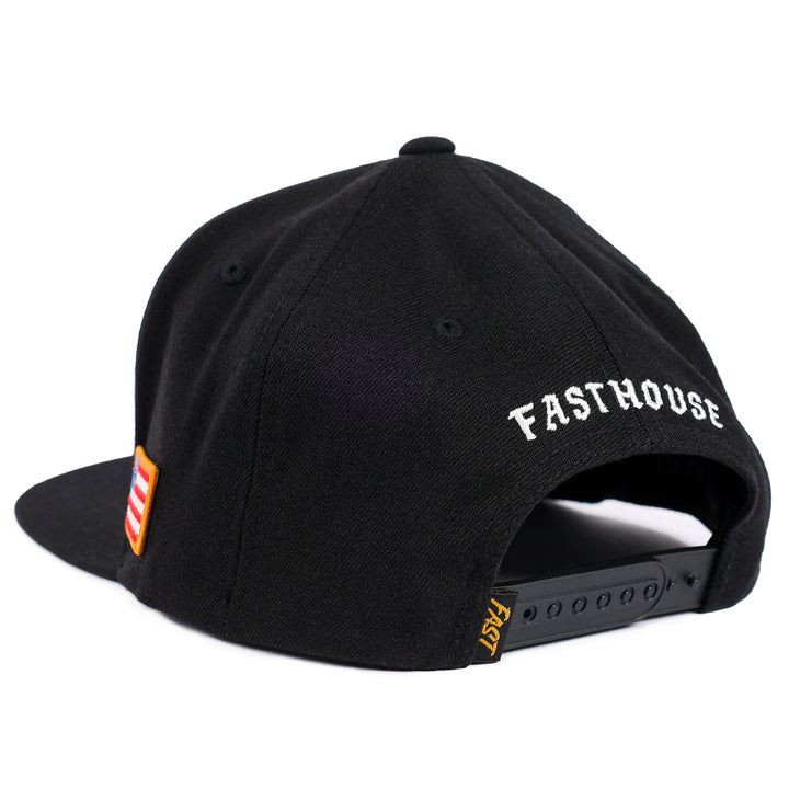 Fasthouse Fallen Hat Black - Rear Side View