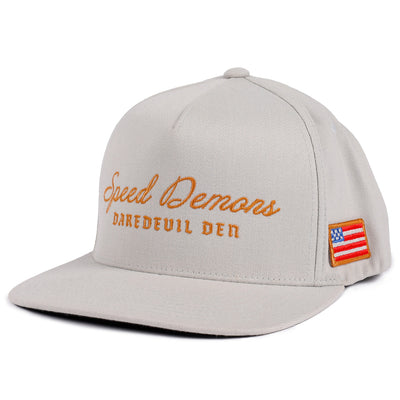 Fasthouse Fallen Hat Light Gray - Front Side View