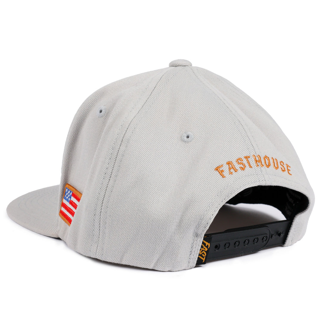 Fasthouse Fallen Hat Light Gray - Rear Side View