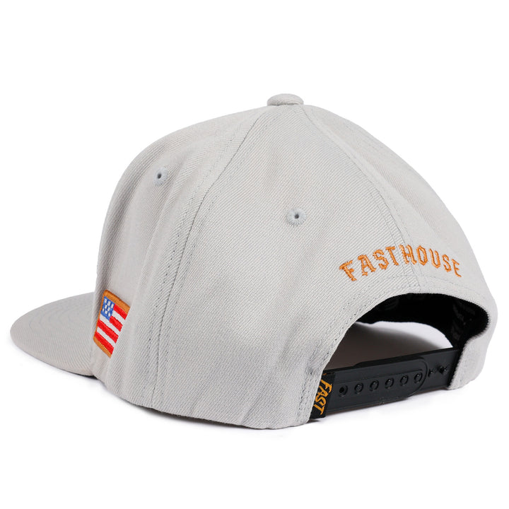 Fasthouse Fallen Hat Light Gray - Rear Side View