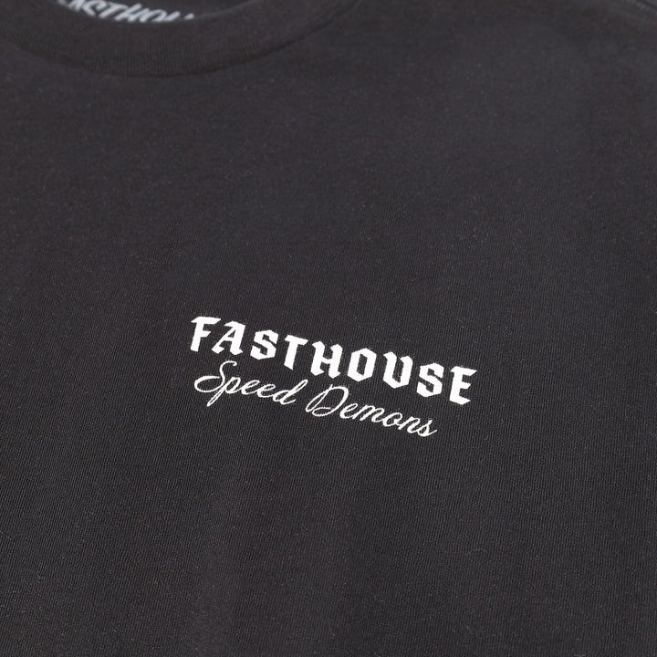 Fasthouse Fallen SS Tee Black - Close-Up of Graphic on Front