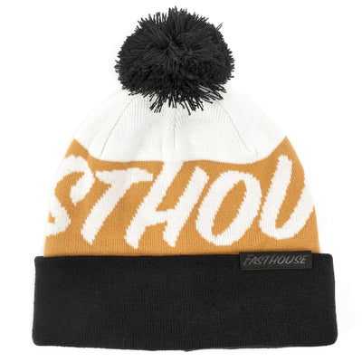 Fasthouse Fastball Beanie Cream/Black - Front View