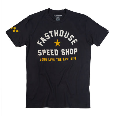 Fasthouse Fast Life Tee Black - Front View