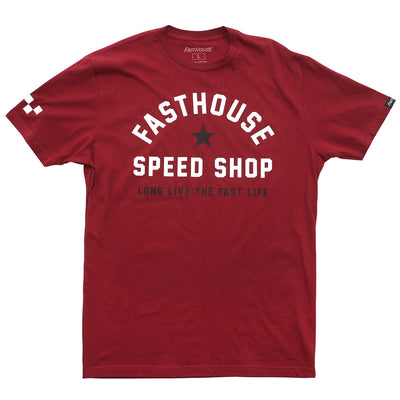 Fasthouse Fast Life Tee Cardinal - Front View