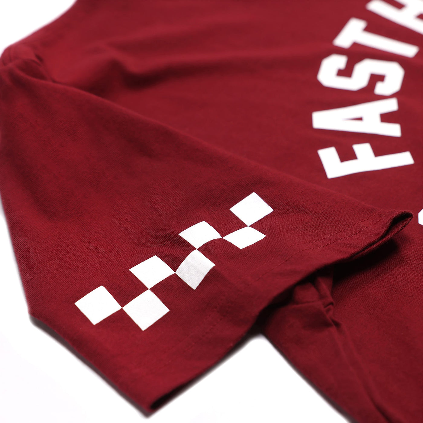 Fasthouse Fast Life Tee Cardinal - Close-Up of Graphic on Sleeve