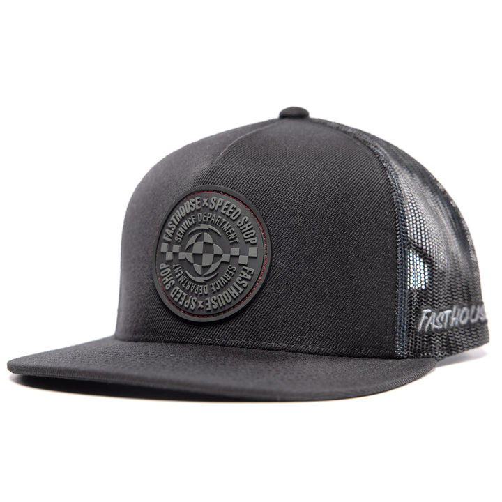 Fasthouse Finch Hat Black - Front Side View