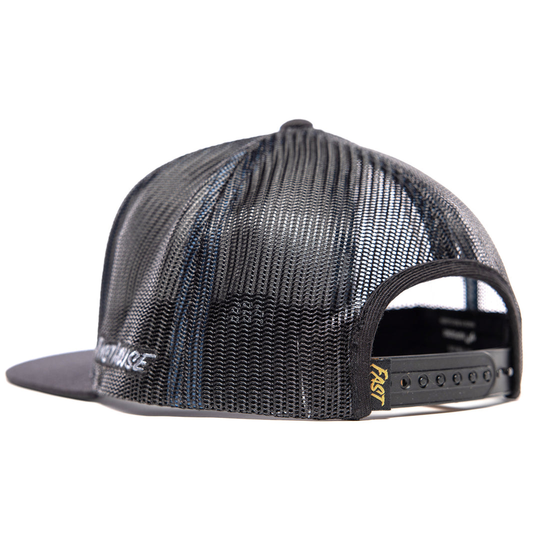 Fasthouse Finch Hat Black - Rear Side View