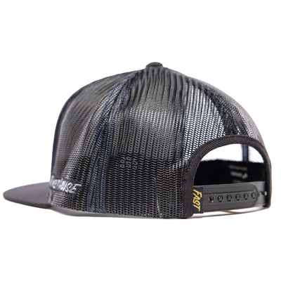 Fasthouse Finch Hat Black - Rear Side View