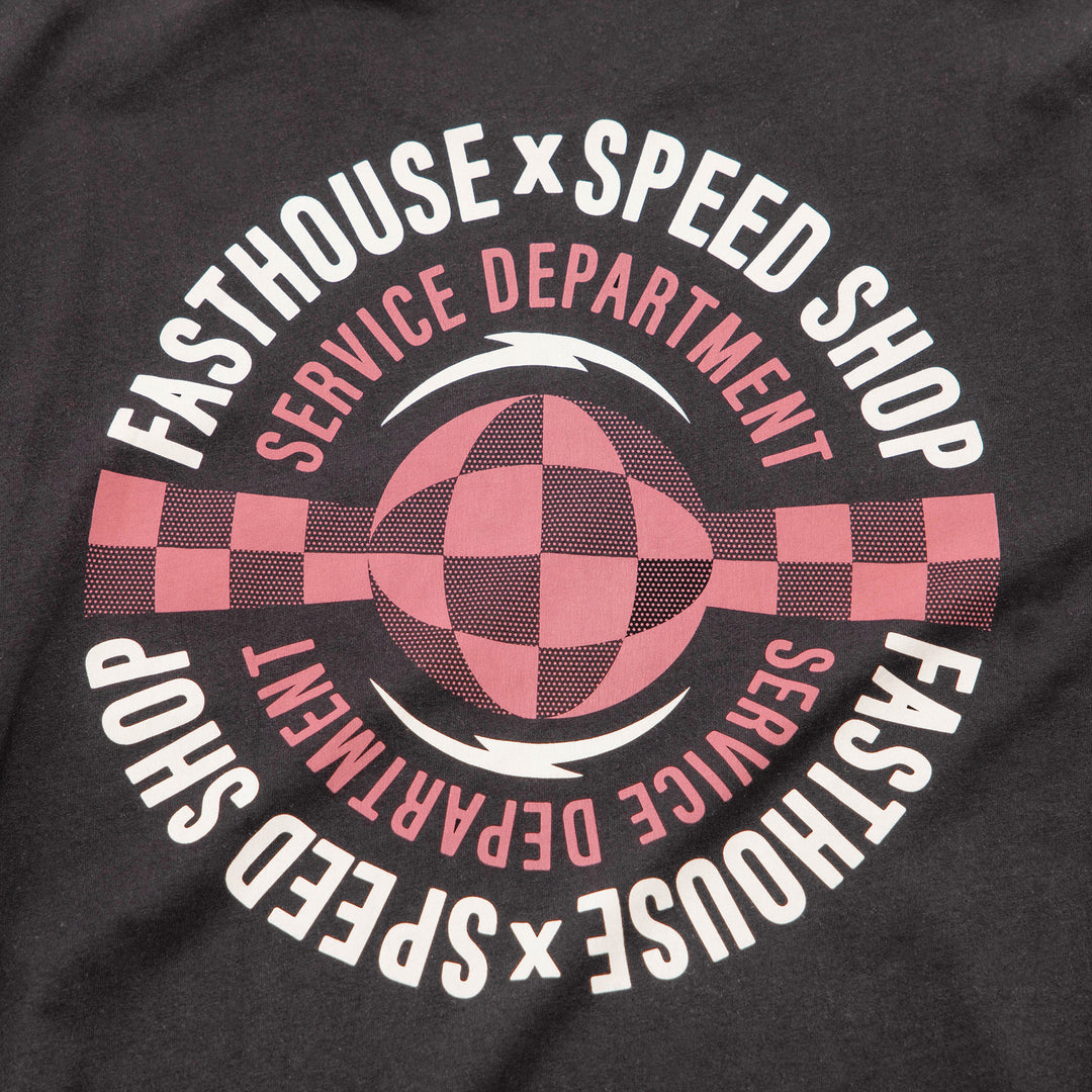 Fasthouse Finch SS Tee Black - Close-Up of Graphic on Back