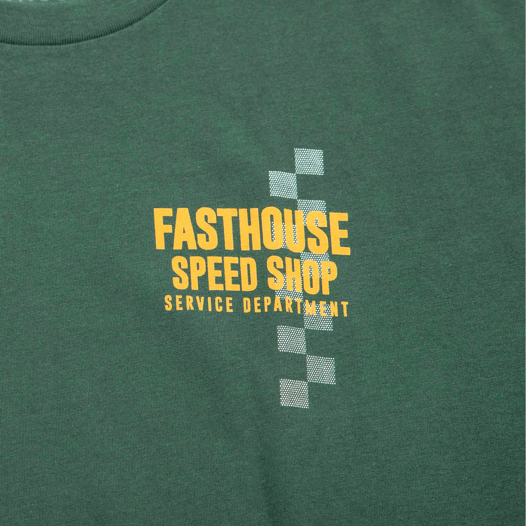 Fasthouse Finch SS Tee Pine - Close-Up of Graphic on Front