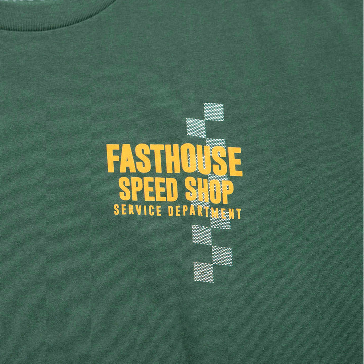 Fasthouse Finch SS Tee Pine - Close-Up of Graphic on Front
