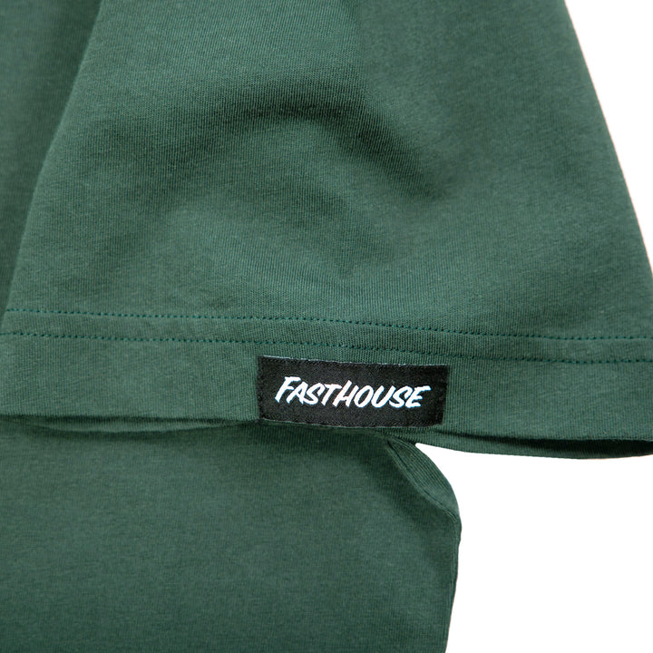 Fasthouse Finch SS Tee Pine - Close-Up of Logo Tag on Sleeve