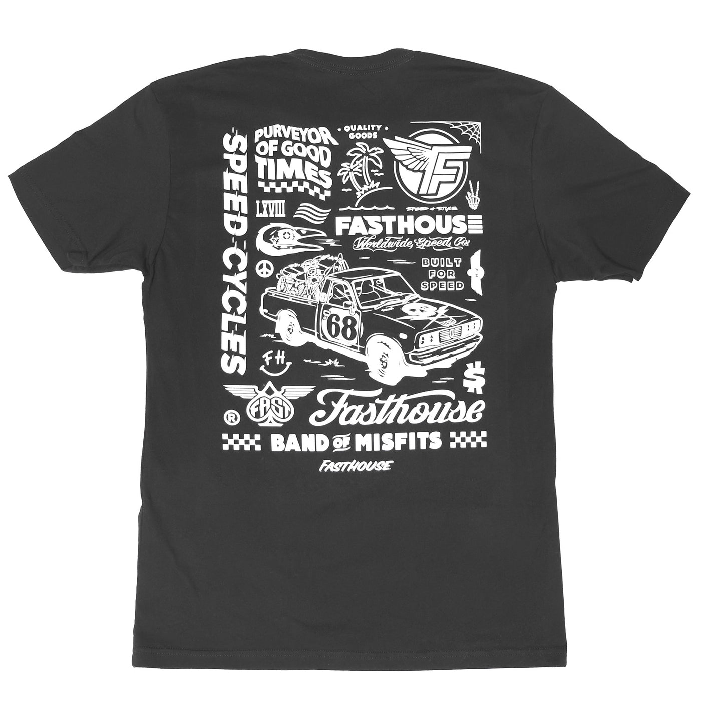 Fasthouse Flash SS Tee Black - Rear View