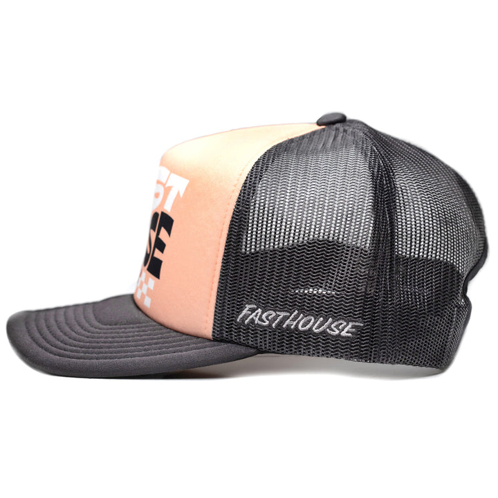 Fasthouse Flourish Hat Peach/Black - Side View