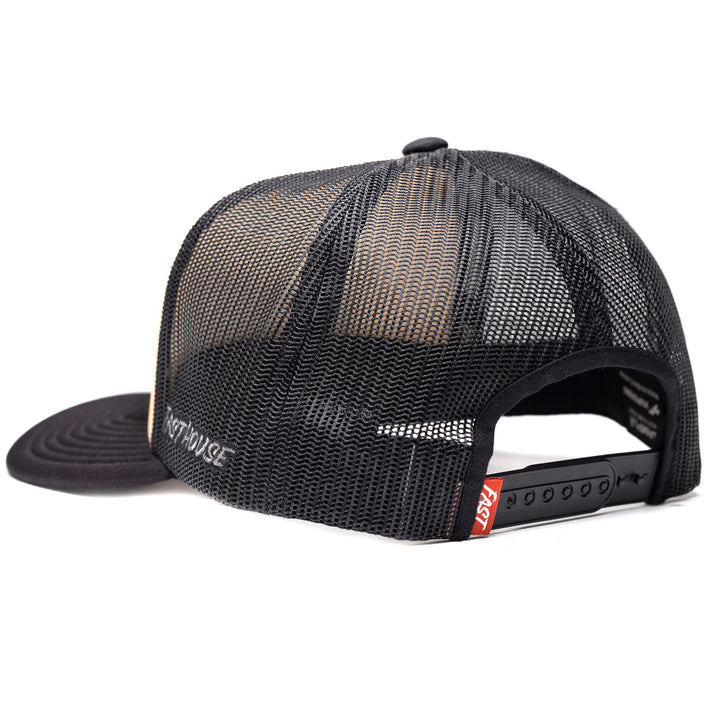 Fasthouse Flourish Hat Peach/Black - Rear Side View