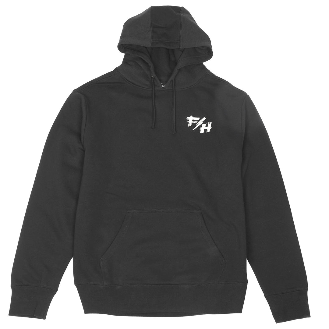 Fasthouse Fray Hooded Pullover Black - Front View