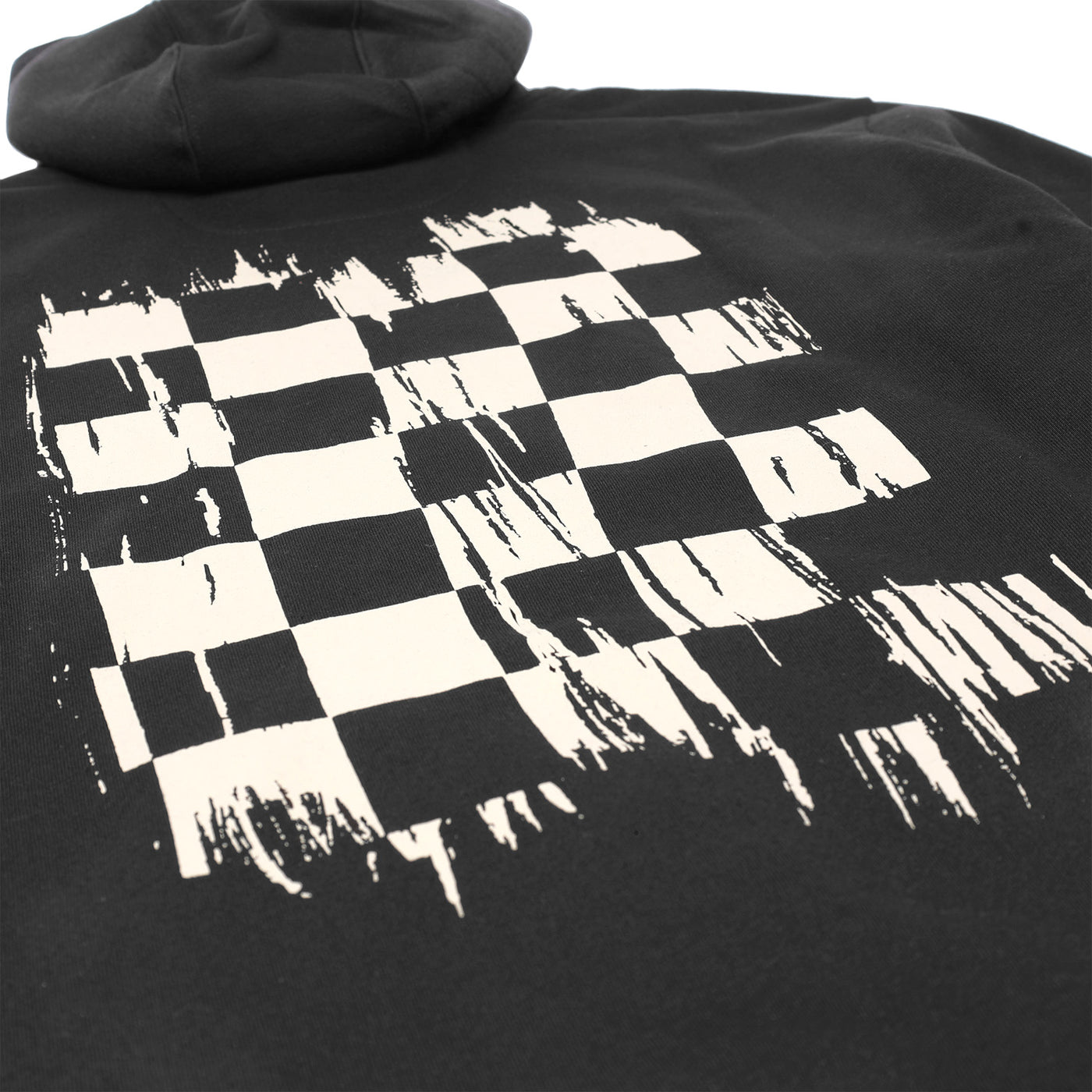 Fasthouse Fray Hooded Pullover Black - Close-Up of Graphic on Rear