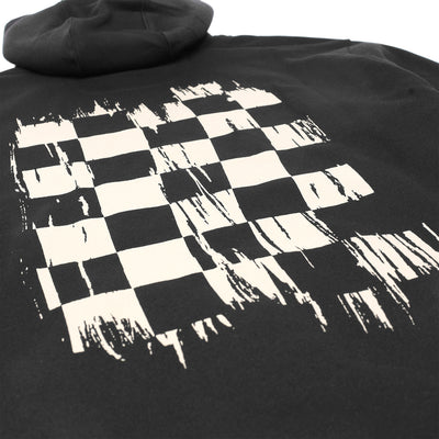 Fasthouse Fray Hooded Pullover Black - Close-Up of Graphic on Rear