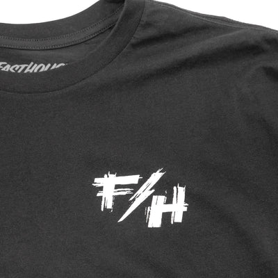 Fasthouse Fray SS Tee Black - Close-Up of Graphic on Front