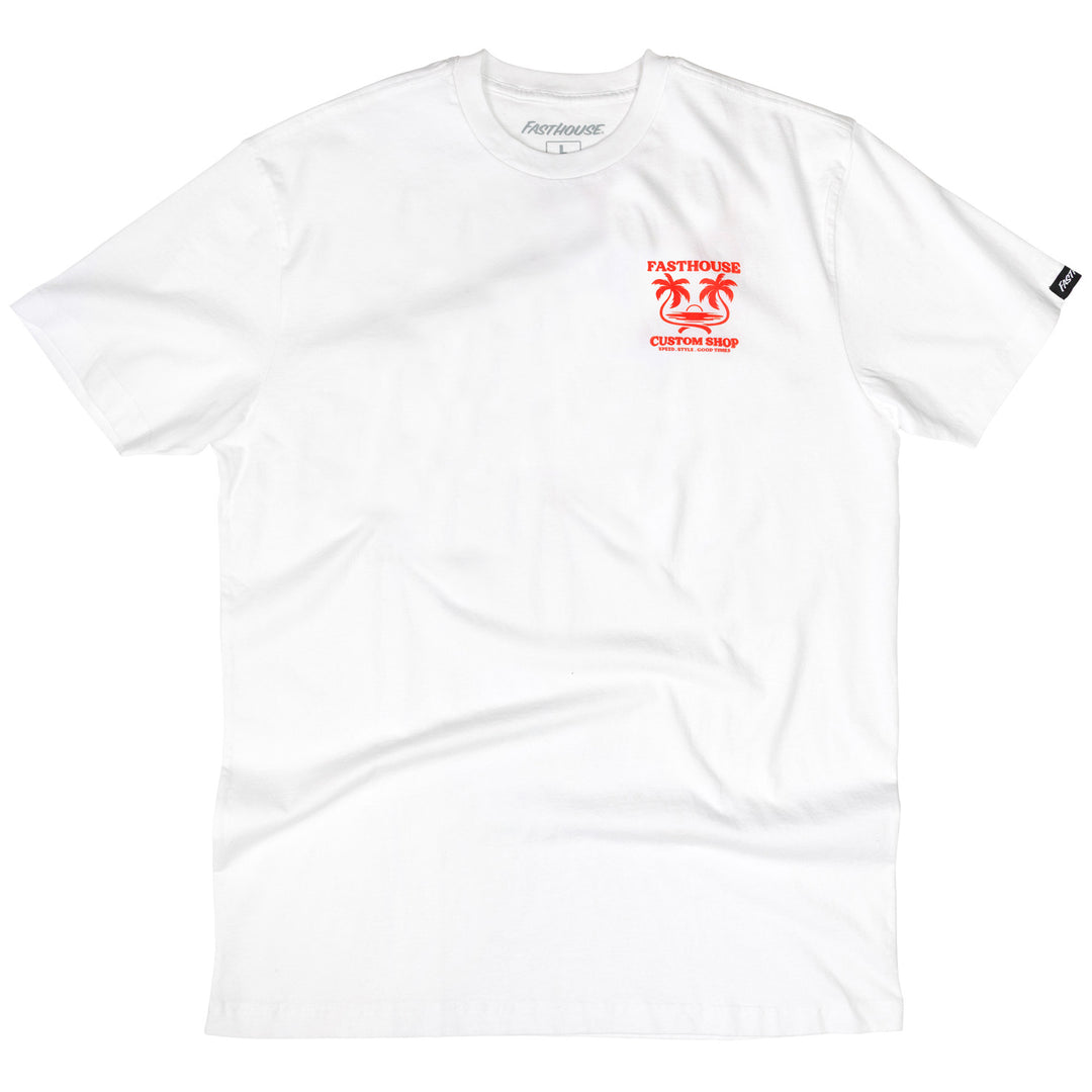 Fasthouse Getaway SS Tee White - Front View